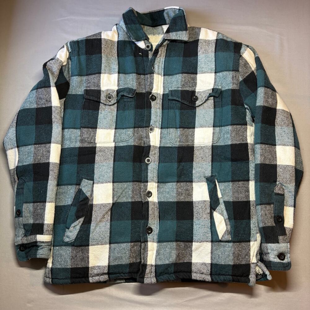 Y2k aeropostale sherpa lined plaid jacket